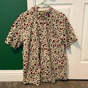 Men’s XL Dravus Rose print button down shirt